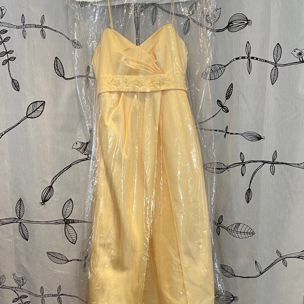 David's Bridal (size 4) Yellow Prom Dress